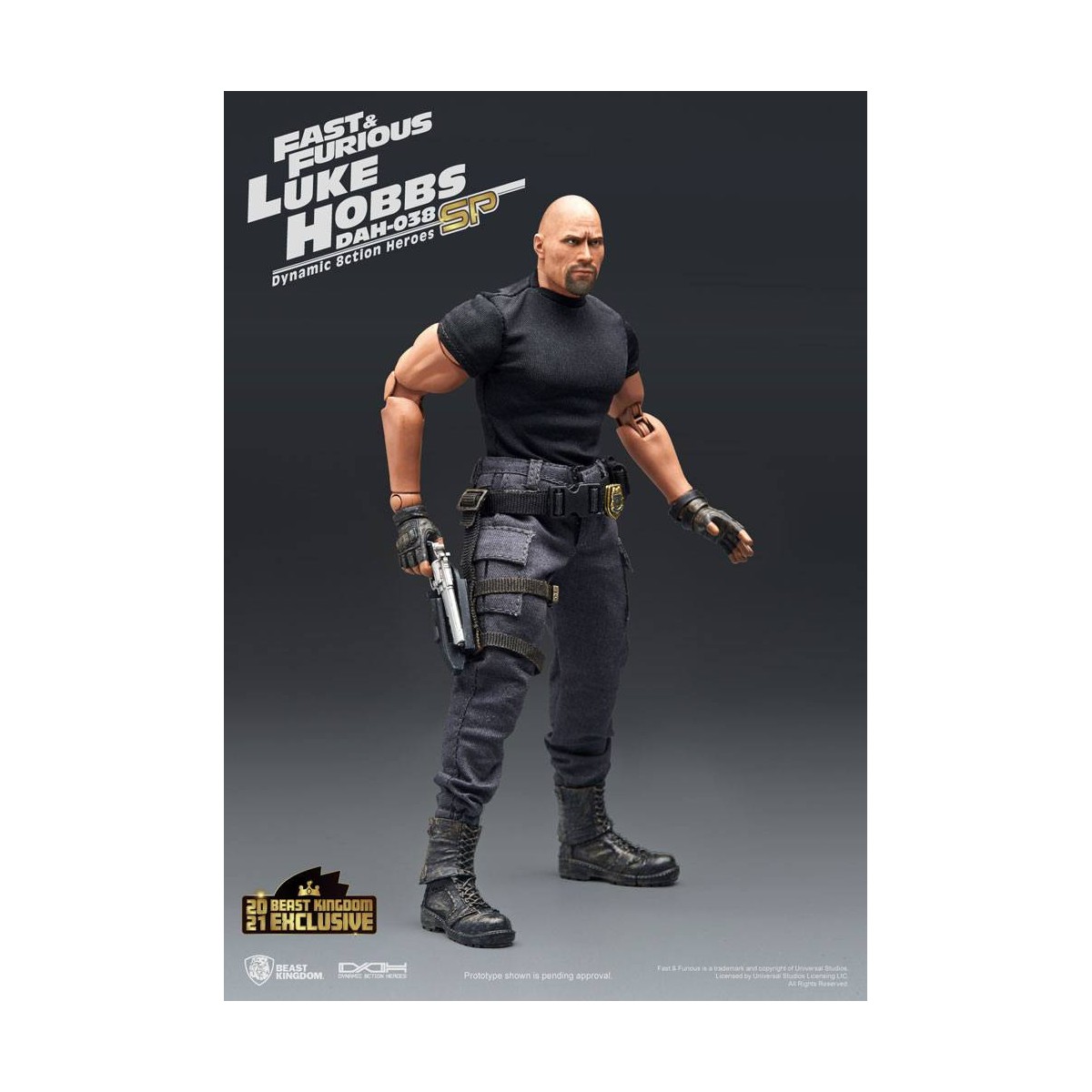 Beast Kingdom - Fast & Furious - Luke Hobbs Edizione Limitata - Dynamic Action Heroes figura 1/9