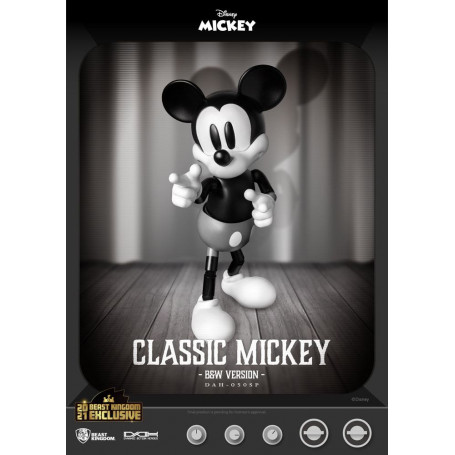 Figurina Disney Classic Beast Kingdom - Mickey Classic B&W Version - Dynamic Action Heroes 1/9