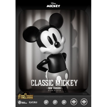 Figurina Disney Classic Beast Kingdom - Mickey Classic B&W Version - Dynamic Action Heroes 1/9