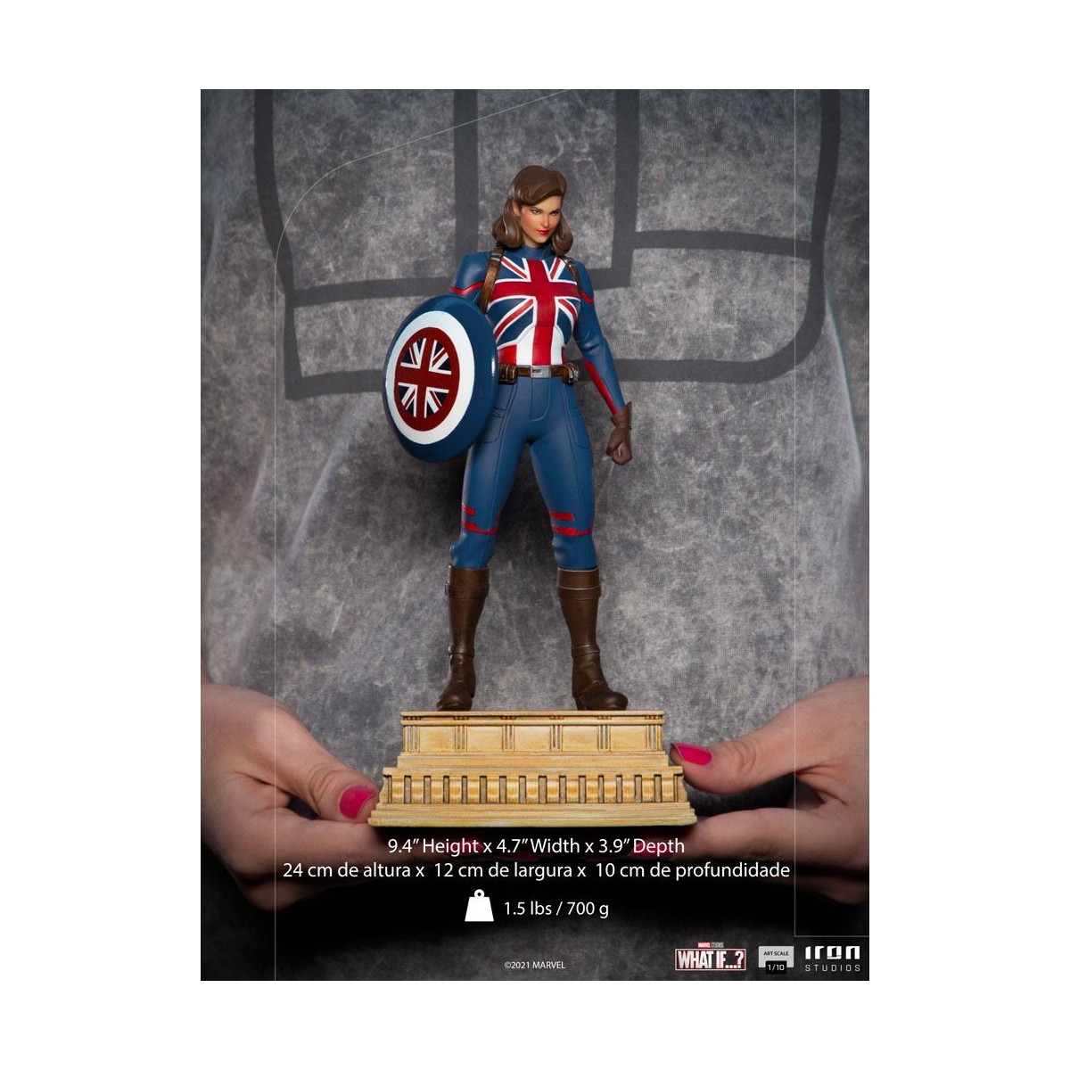 Iron Studios Marvel - What If...? Statuetta del capitano Carter 1/10 Art Scale