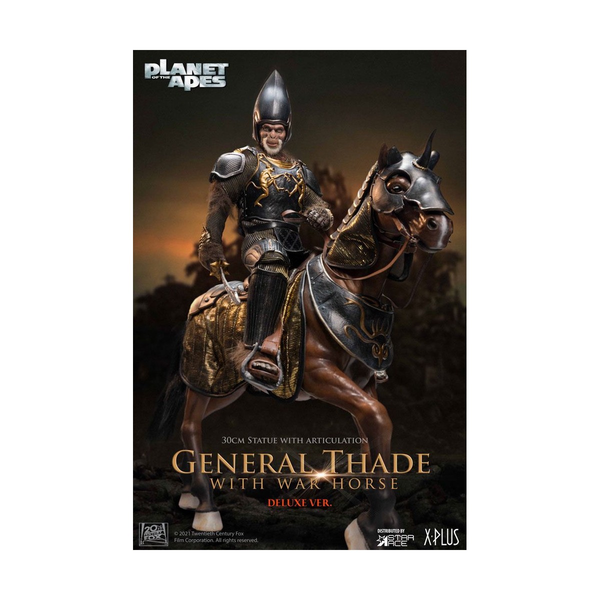 Star Ace - General Thade With War Horse - Planet of the Apes (Tim Burton)