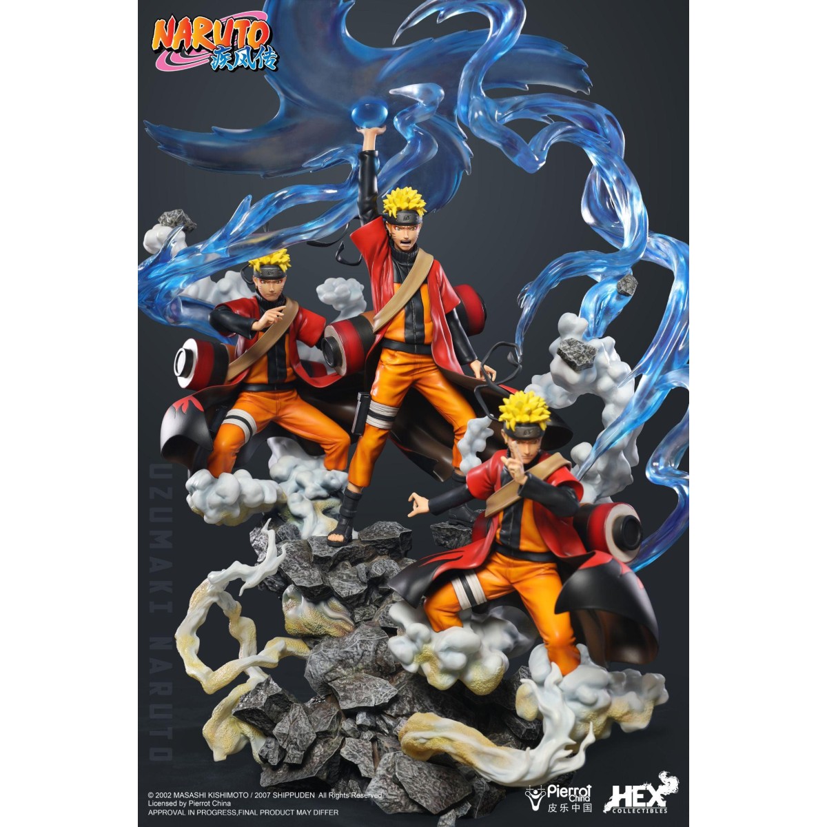 Hex Collectibles - Uzumaki Naruto Senjutsu Futon RasenShuriken - Naruto Shippuden statua 1/8 