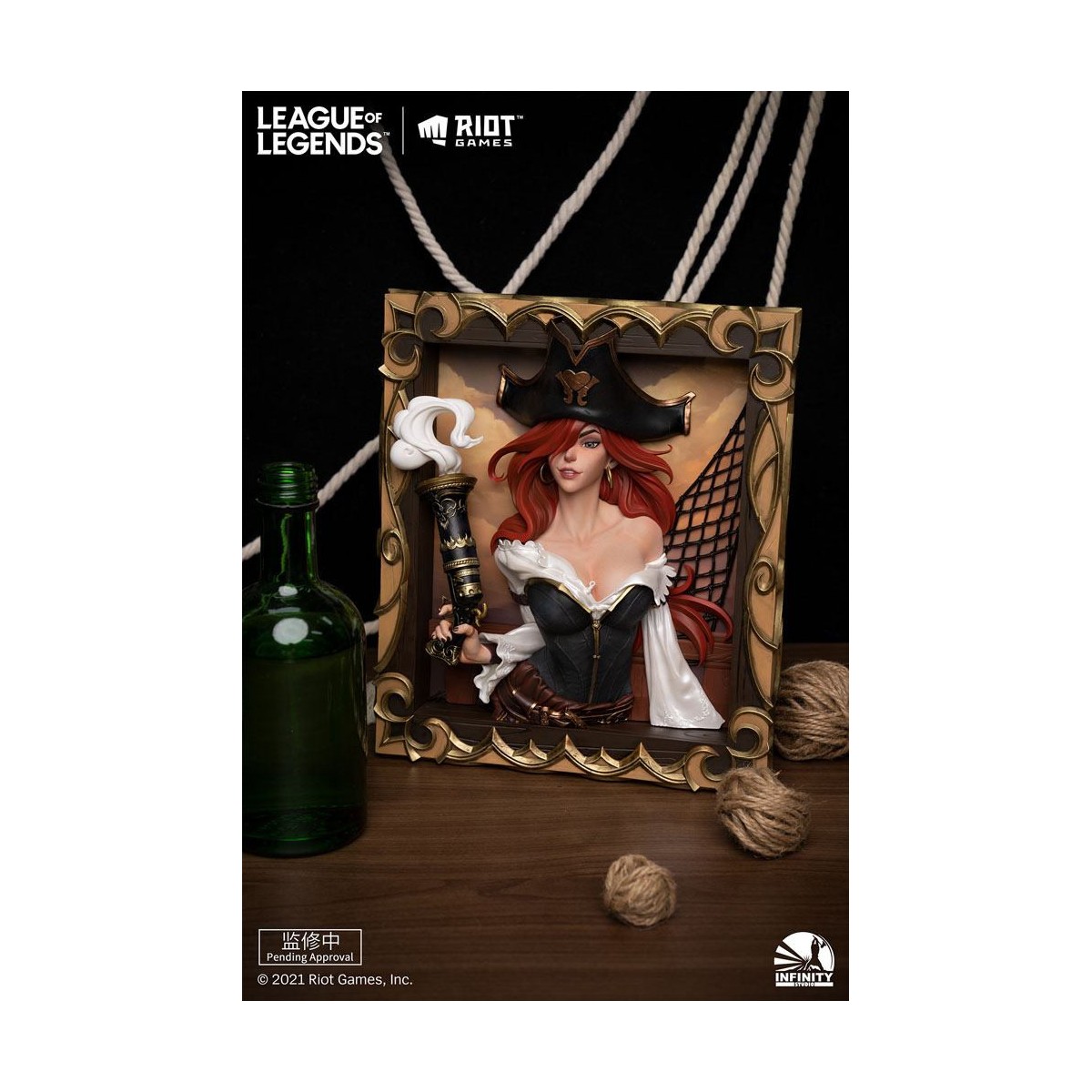 Infinity Studio - Il cacciatore di taglie Miss Fortune 3D Frame - League of Legends