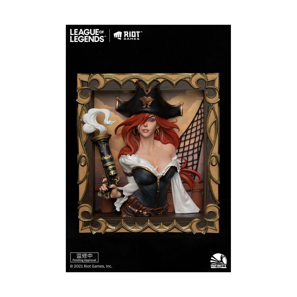 Infinity Studio - Il cacciatore di taglie Miss Fortune 3D Frame - League of Legends