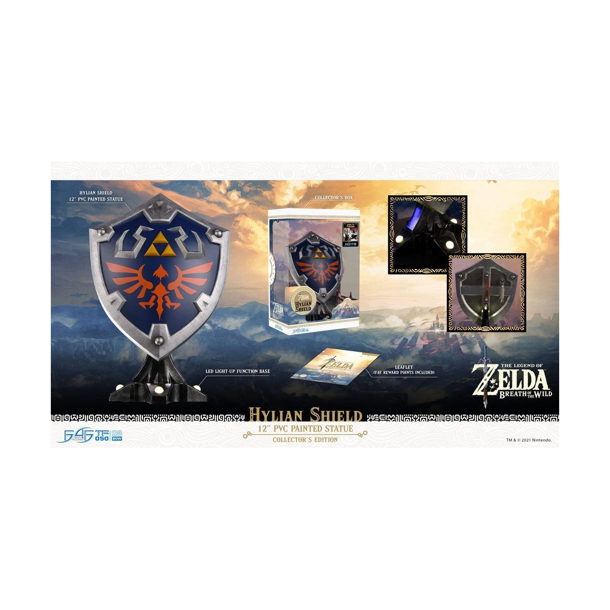 First 4 Figures - Zelda - Hylian Shield Collector's Edition - Breath of the Wild statua in PVC