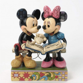 Enesco Disney Traditions - Mickey & Minnie che sfogliano un libro