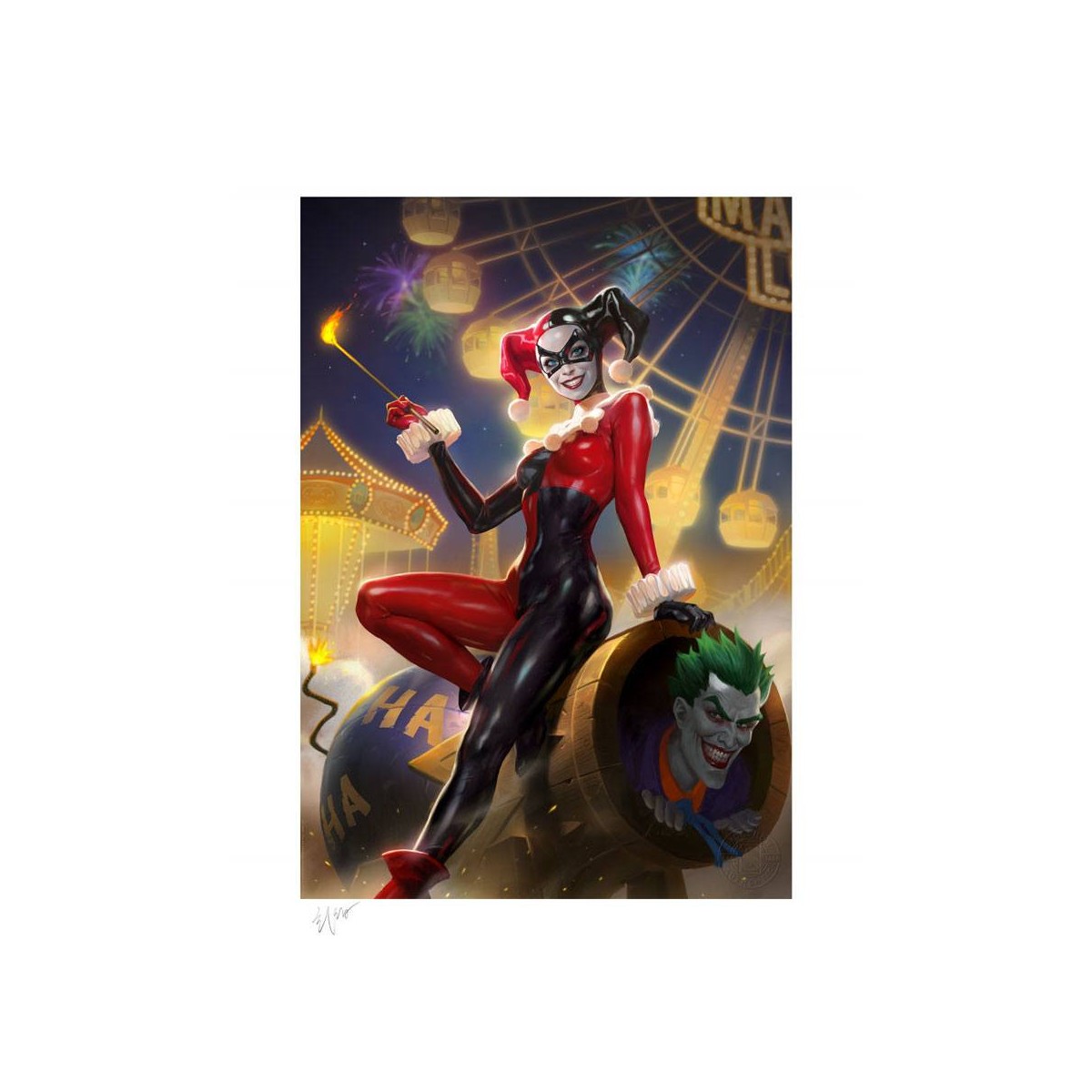 Stampa DC Comics - Stampa artistica Harley Quinn & The Joker 37 - 46 x 61 cm - senza cornice