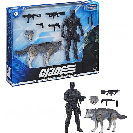 Hasbro G.I.JOE - Set di 2 figure Snake eyes & Timber Alpha Commando - Classified Series