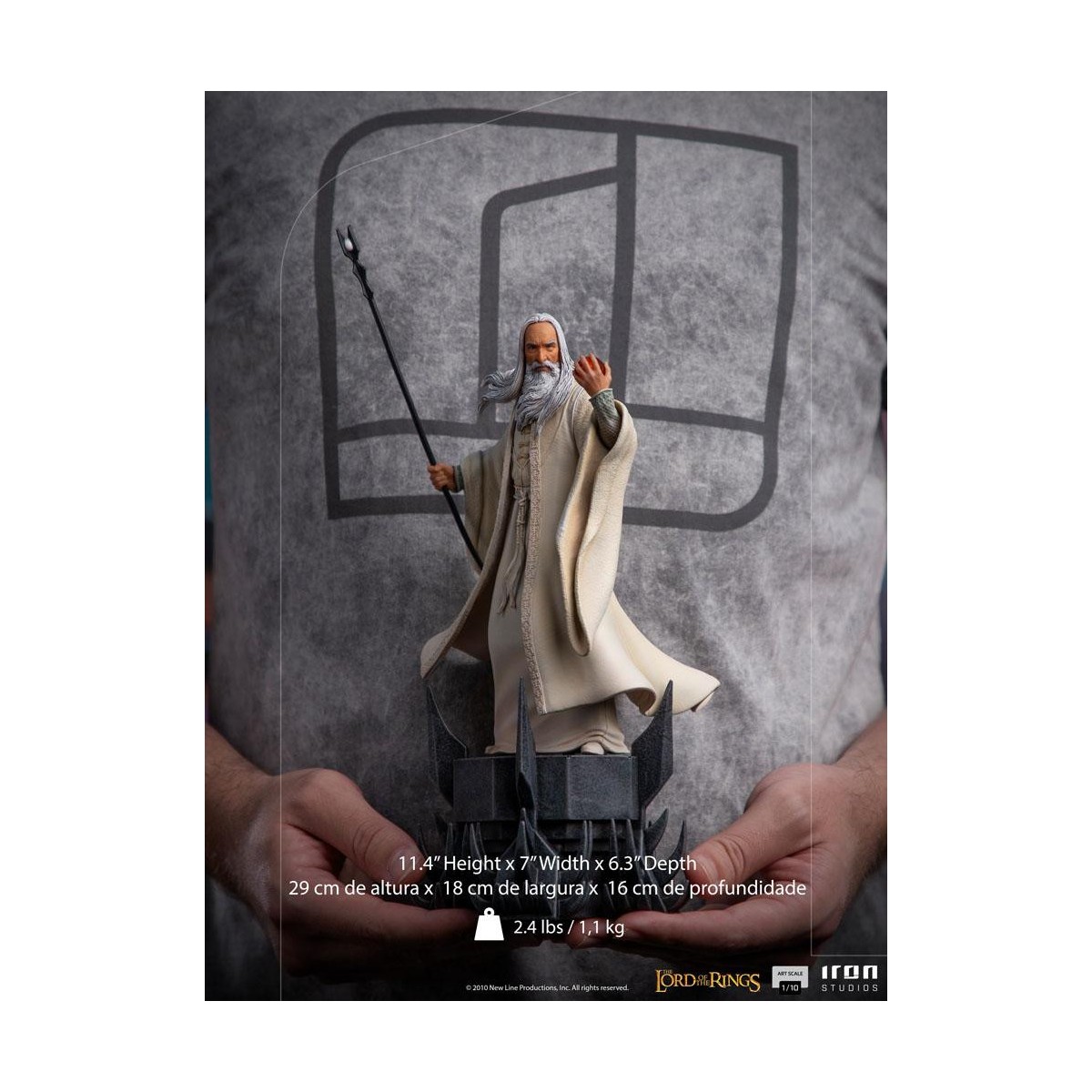 Iron Studios - Saruman - Saruman - Il Signore degli Anelli - LOTR statua BDS Art Scala 1/10