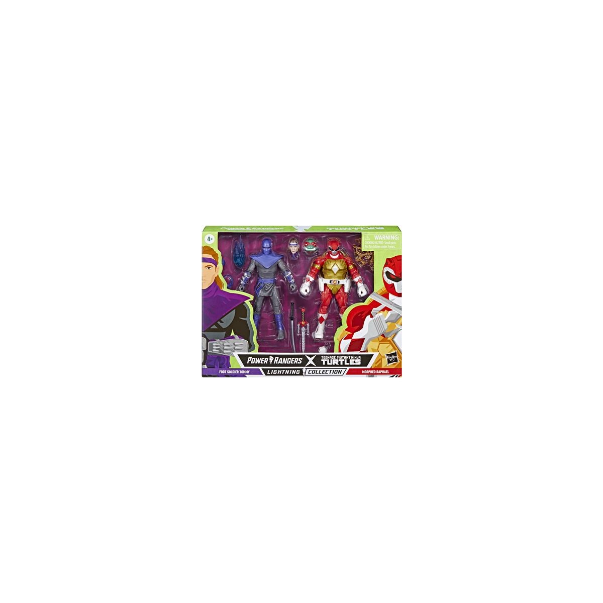 Hasbro - RAPHAEL & FOOT SOLDIER TOMMY 2-Pack - Collezione Lightning Power Rangers