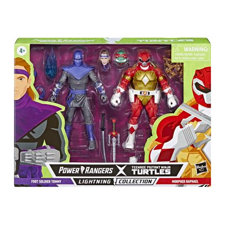 Hasbro - RAPHAEL & FOOT SOLDIER TOMMY 2-Pack - Collezione Lightning Power Rangers