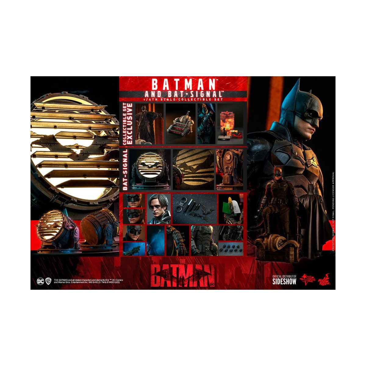 Hot toys - THE BATMAN AND BAT-SIGNAL Movie Masterpiece 1/6