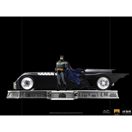 Iron Studios - Batman & Batmobile Deluxe - Batman The Animated Serie 1/10 DX Art Scale