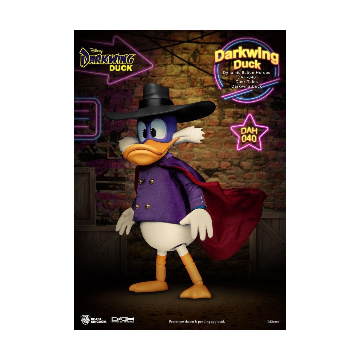 Figurina Disney Classic Beast Kingdom - Darkwing Duck - Dynamic Action Heroes 1/9