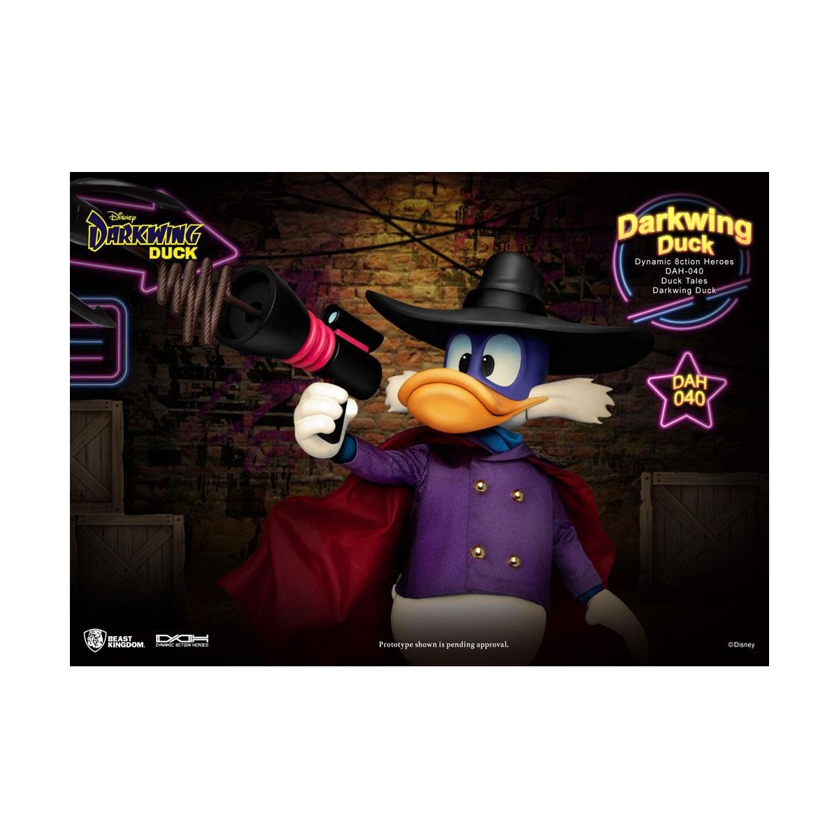 Figurina Disney Classic Beast Kingdom - Darkwing Duck - Dynamic Action Heroes 1/9