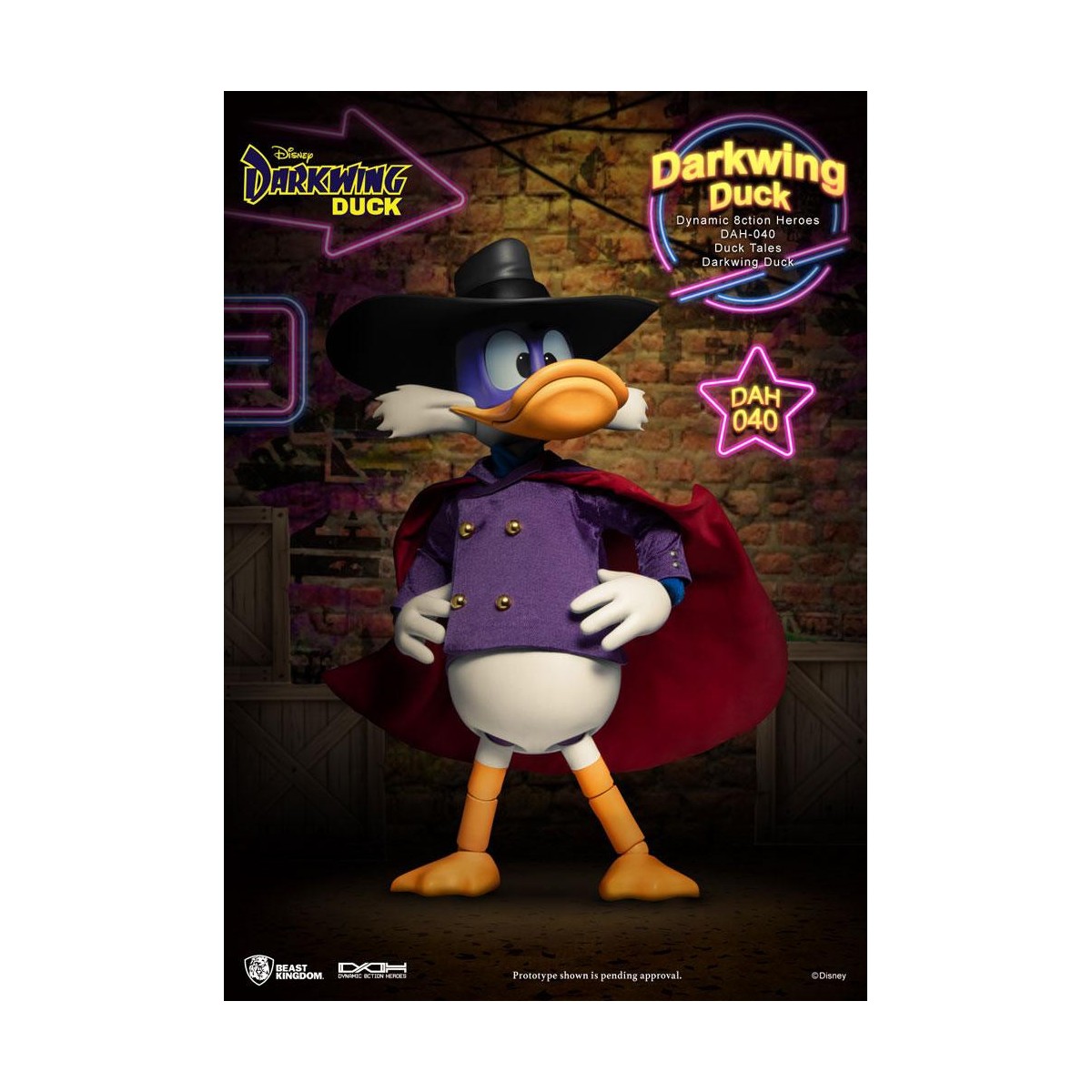 Figurina Disney Classic Beast Kingdom - Darkwing Duck - Dynamic Action Heroes 1/9