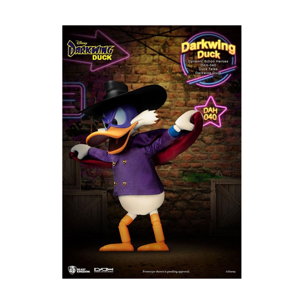 Figurina Disney Classic Beast Kingdom - Darkwing Duck - Dynamic Action Heroes 1/9
