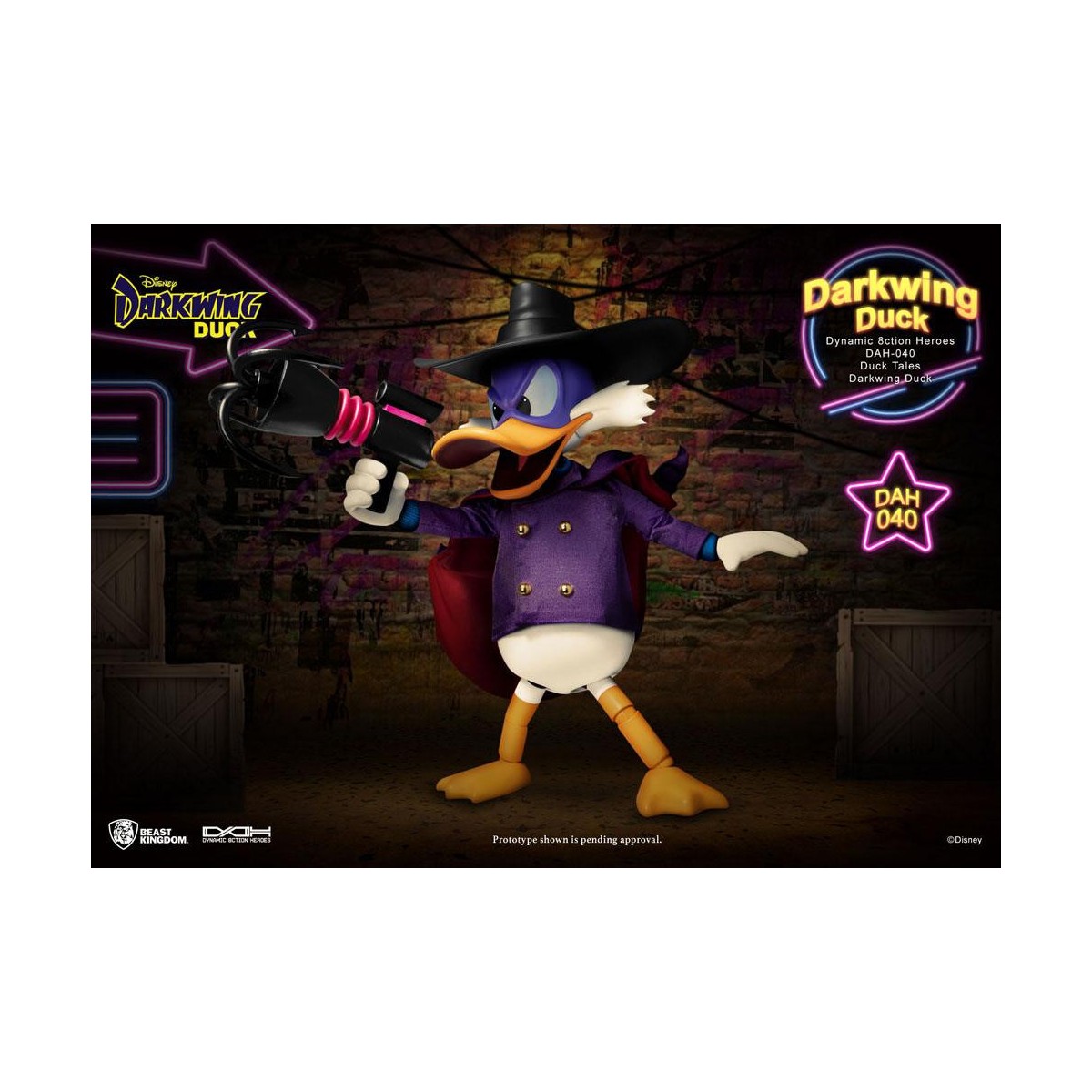Figurina Disney Classic Beast Kingdom - Darkwing Duck - Dynamic Action Heroes 1/9