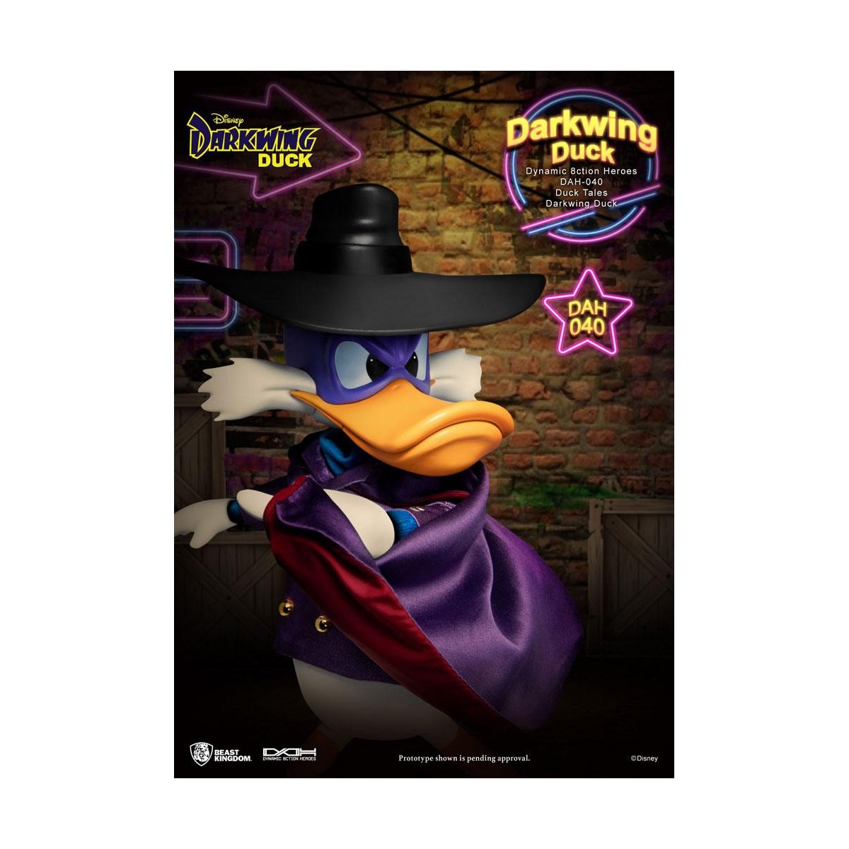 Figurina Disney Classic Beast Kingdom - Darkwing Duck - Dynamic Action Heroes 1/9