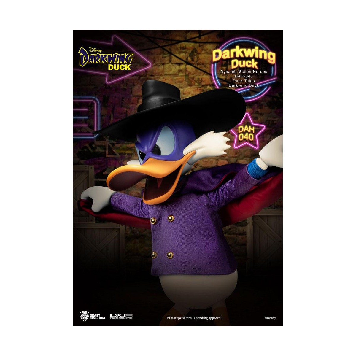 Figurina Disney Classic Beast Kingdom - Darkwing Duck - Dynamic Action Heroes 1/9