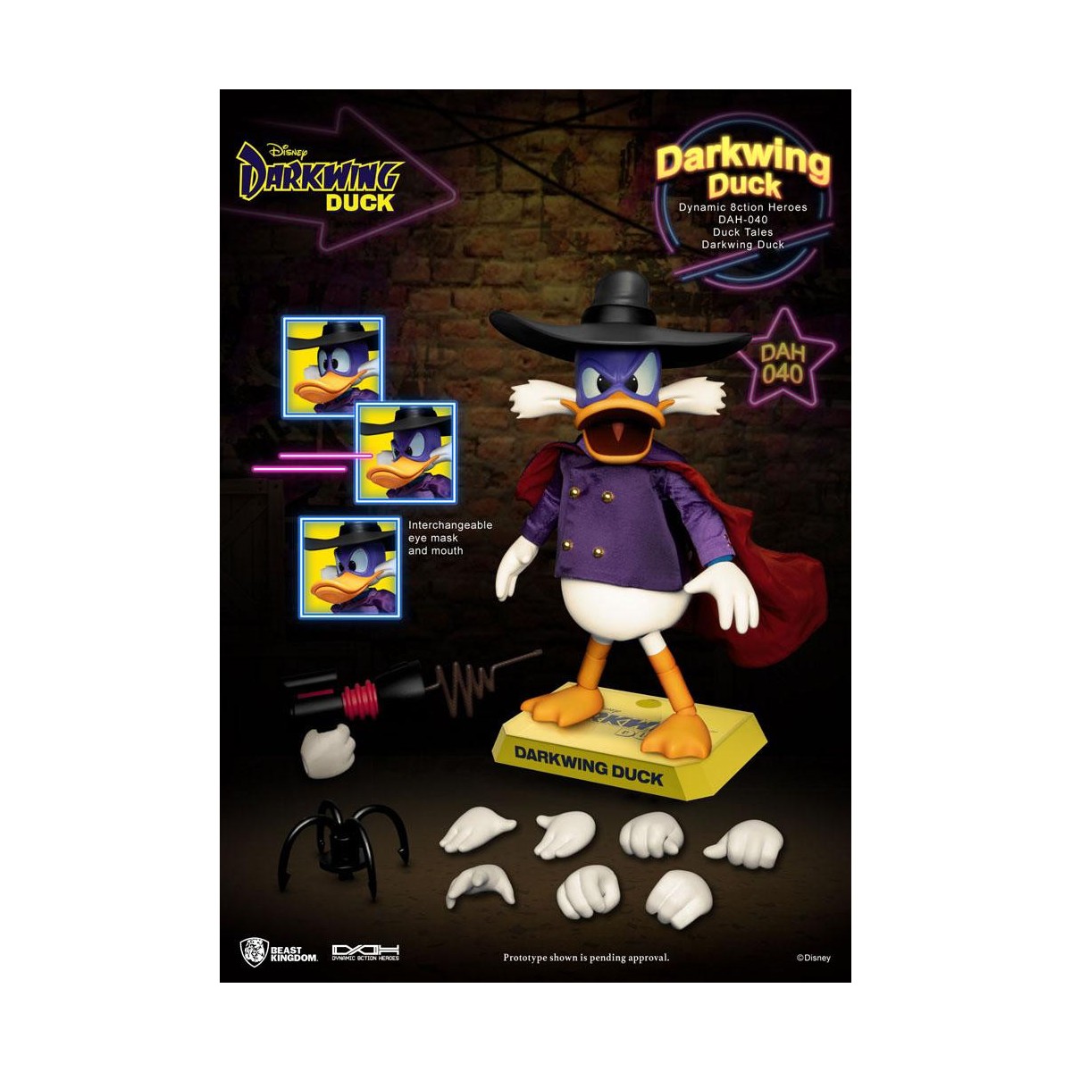 Figurina Disney Classic Beast Kingdom - Darkwing Duck - Dynamic Action Heroes 1/9