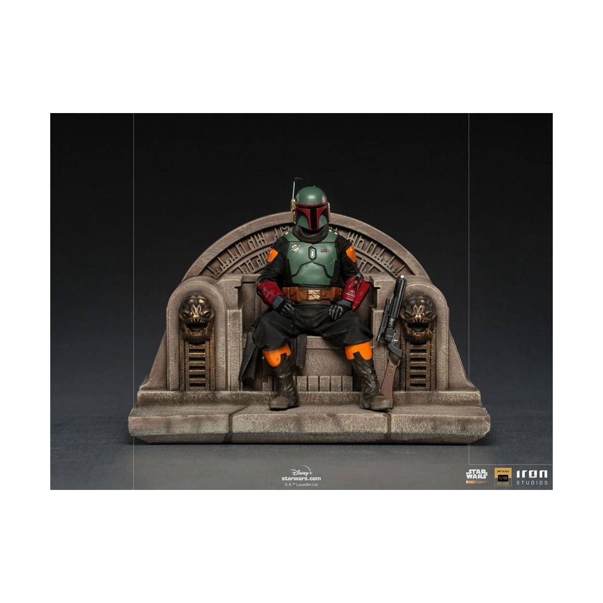 IRON STUDIOS - The Mandalorian - Deluxe Art Scale Boba Fett on Throne 1/10 - The Mandalorian