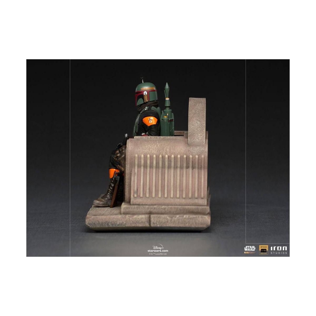 IRON STUDIOS - The Mandalorian - Deluxe Art Scale Boba Fett on Throne 1/10 - The Mandalorian