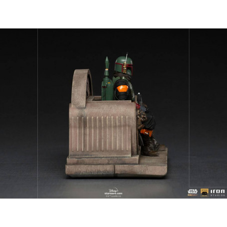 IRON STUDIOS - The Mandalorian - Deluxe Art Scale Boba Fett on Throne 1/10 - The Mandalorian