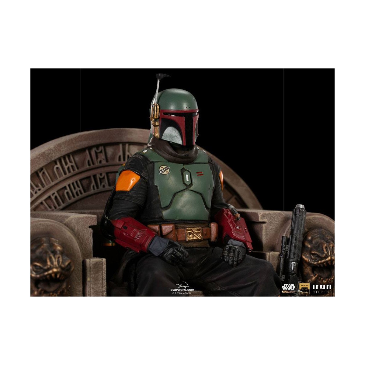 IRON STUDIOS - The Mandalorian - Deluxe Art Scale Boba Fett on Throne 1/10 - The Mandalorian