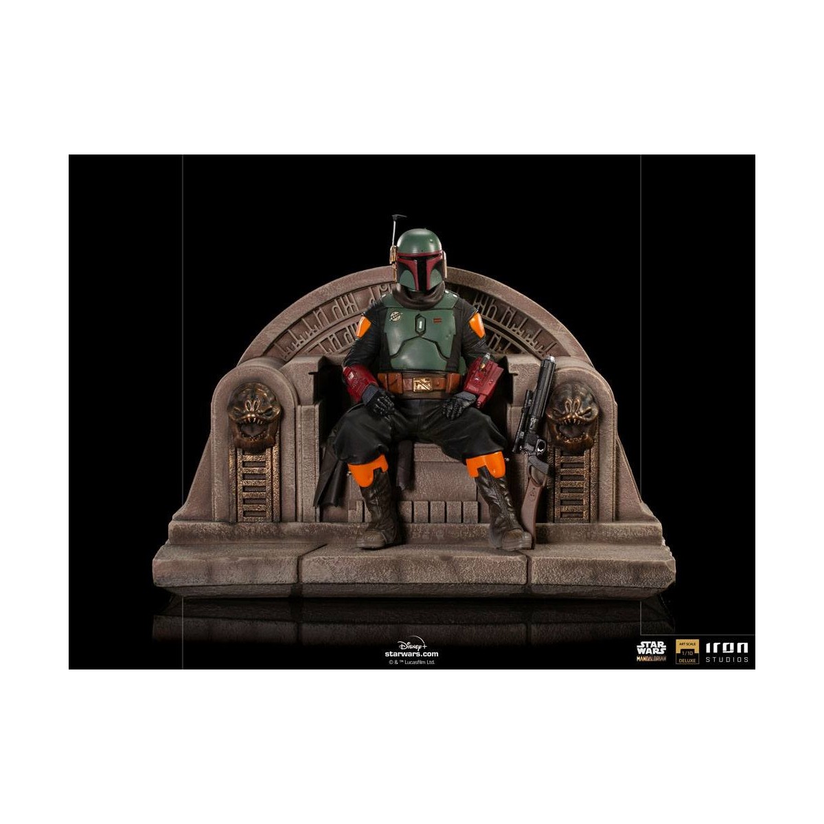 IRON STUDIOS - The Mandalorian - Deluxe Art Scale Boba Fett on Throne 1/10 - The Mandalorian