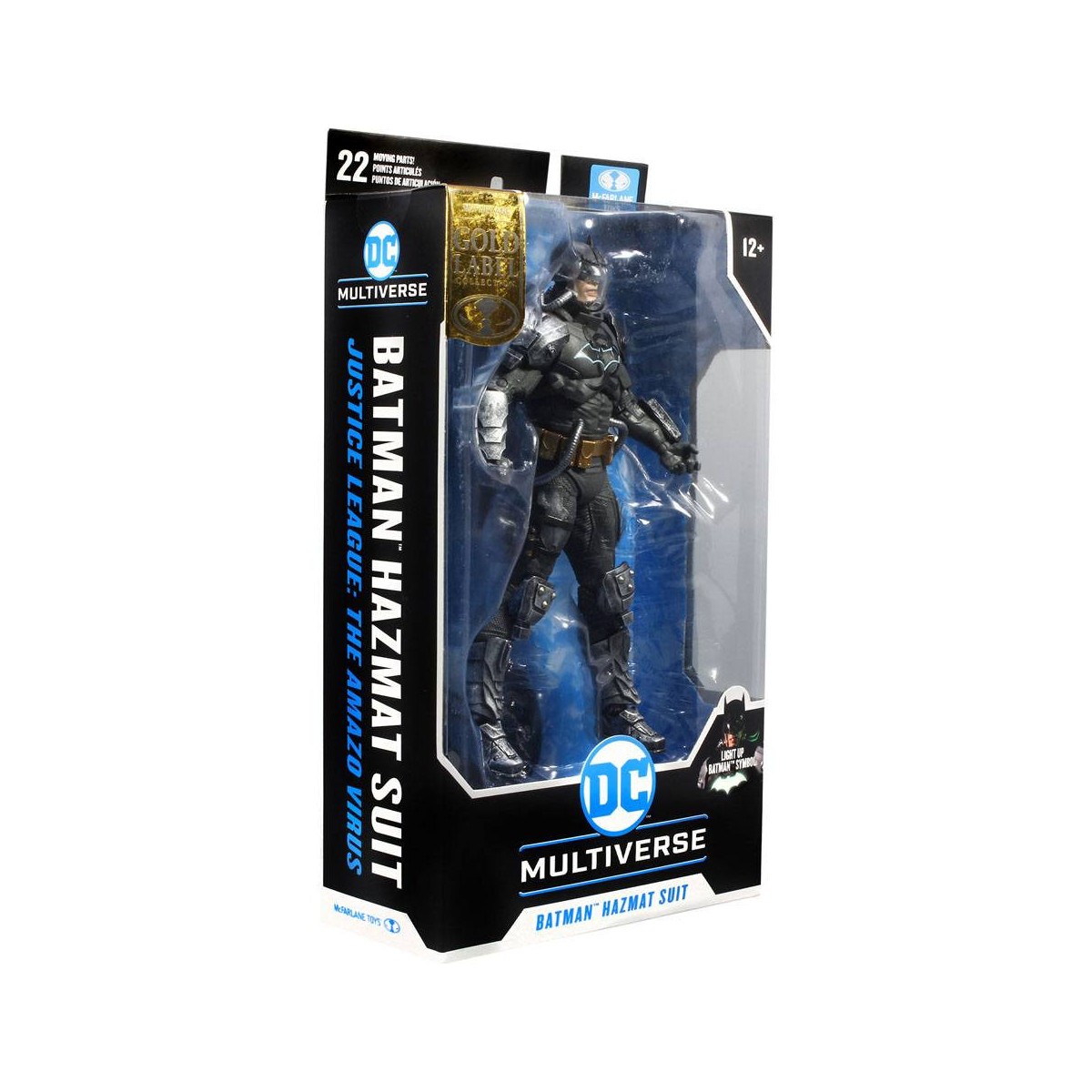 Mc Farlane - DC Multiverse - Batman Hazmat Suit Gold Label Light Up Batman Symbol - 1/12