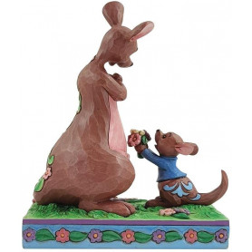 Enesco - Tradizione Disney - Winnie The Pooh "Il dono più dolce" - Il piccolo Guru dona fiori alla madre - Di Jim Shore