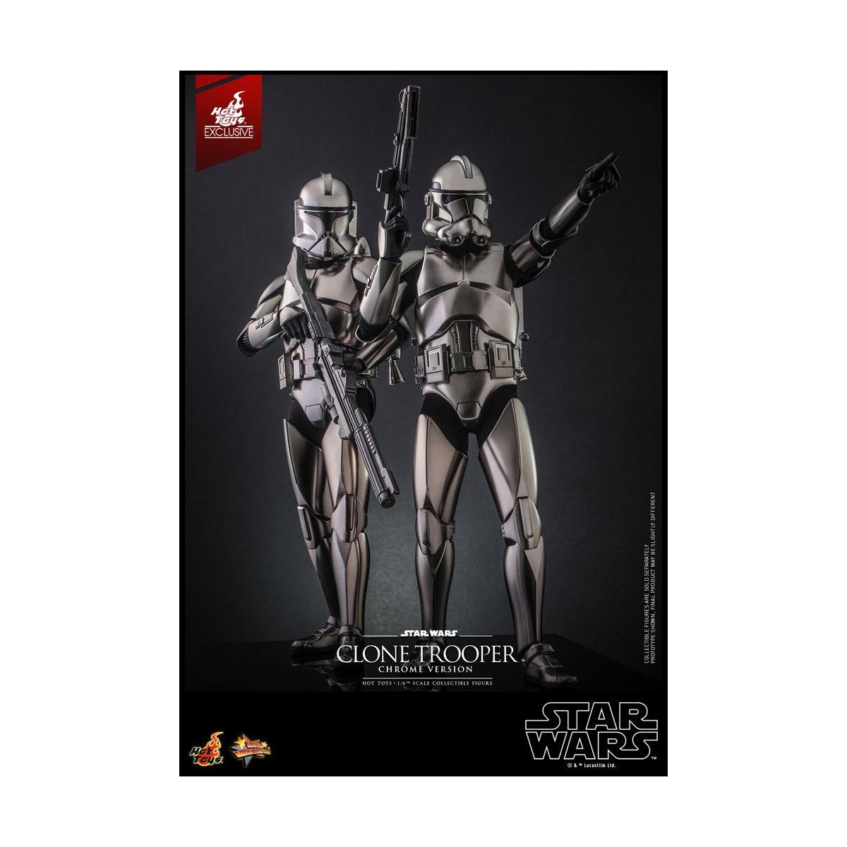 Hot toys Star Wars - Clone Trooper Versione Cromo 1/6 2022 Esclusiva Convention