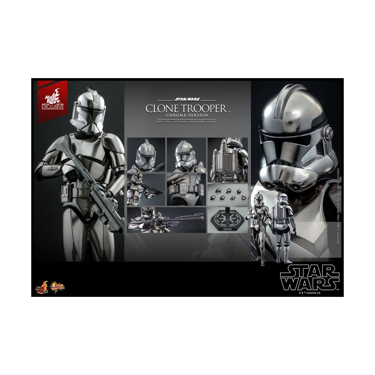 Hot toys Star Wars - Clone Trooper Versione Cromo 1/6 2022 Esclusiva Convention
