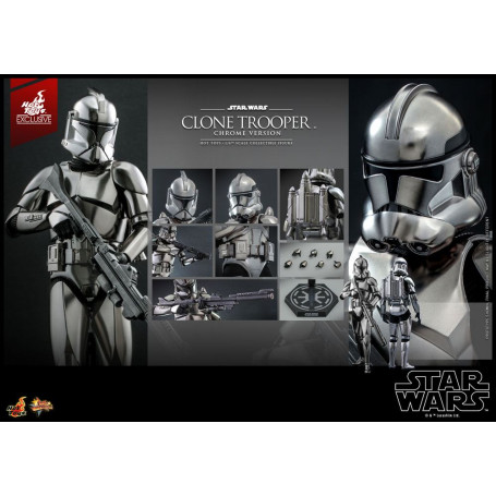 Hot toys Star Wars - Clone Trooper Versione Cromo 1/6 2022 Esclusiva Convention