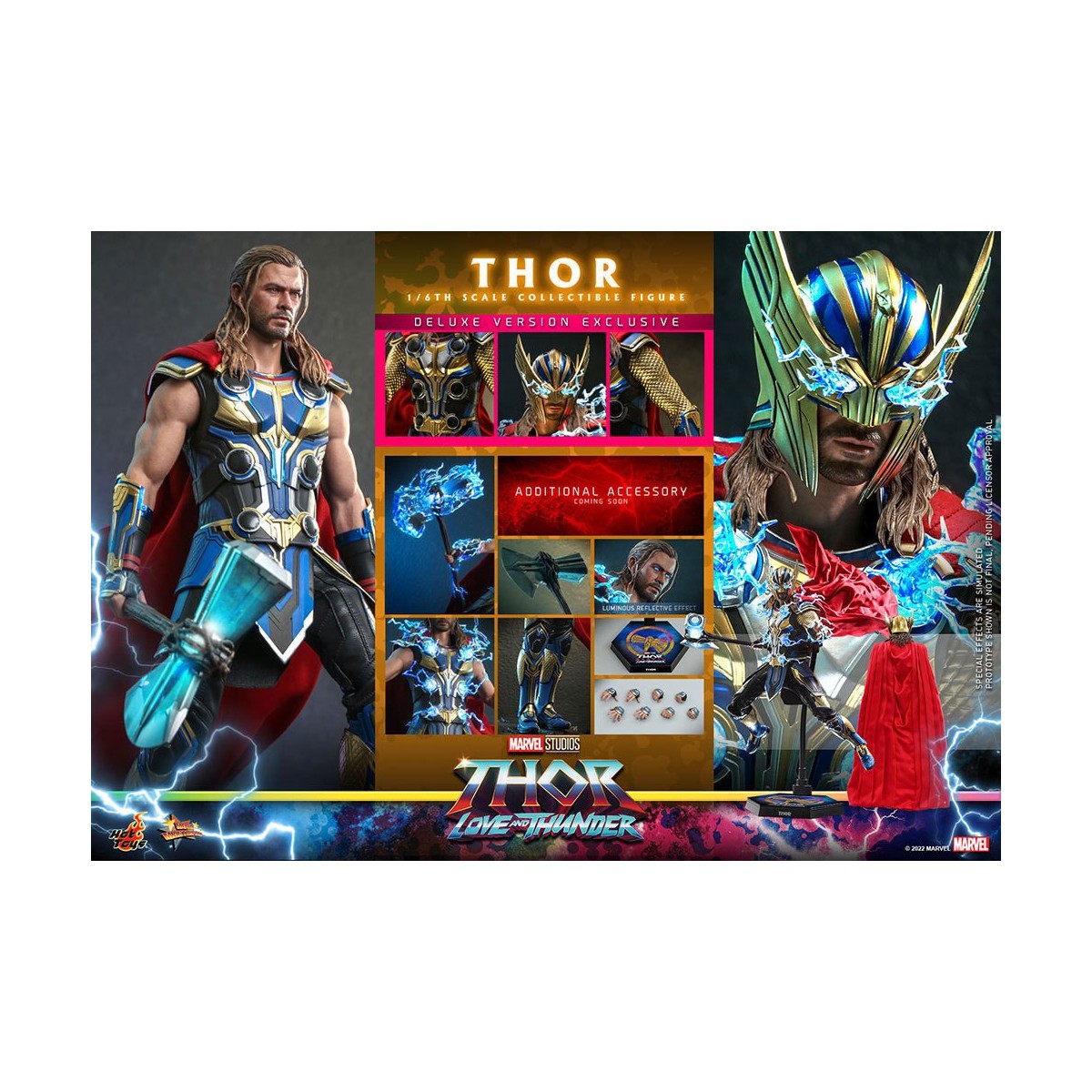 Hot Toys - THOR Versione Deluxe - Thor: Amore e Tuono Figura Masterpiece 1/6 