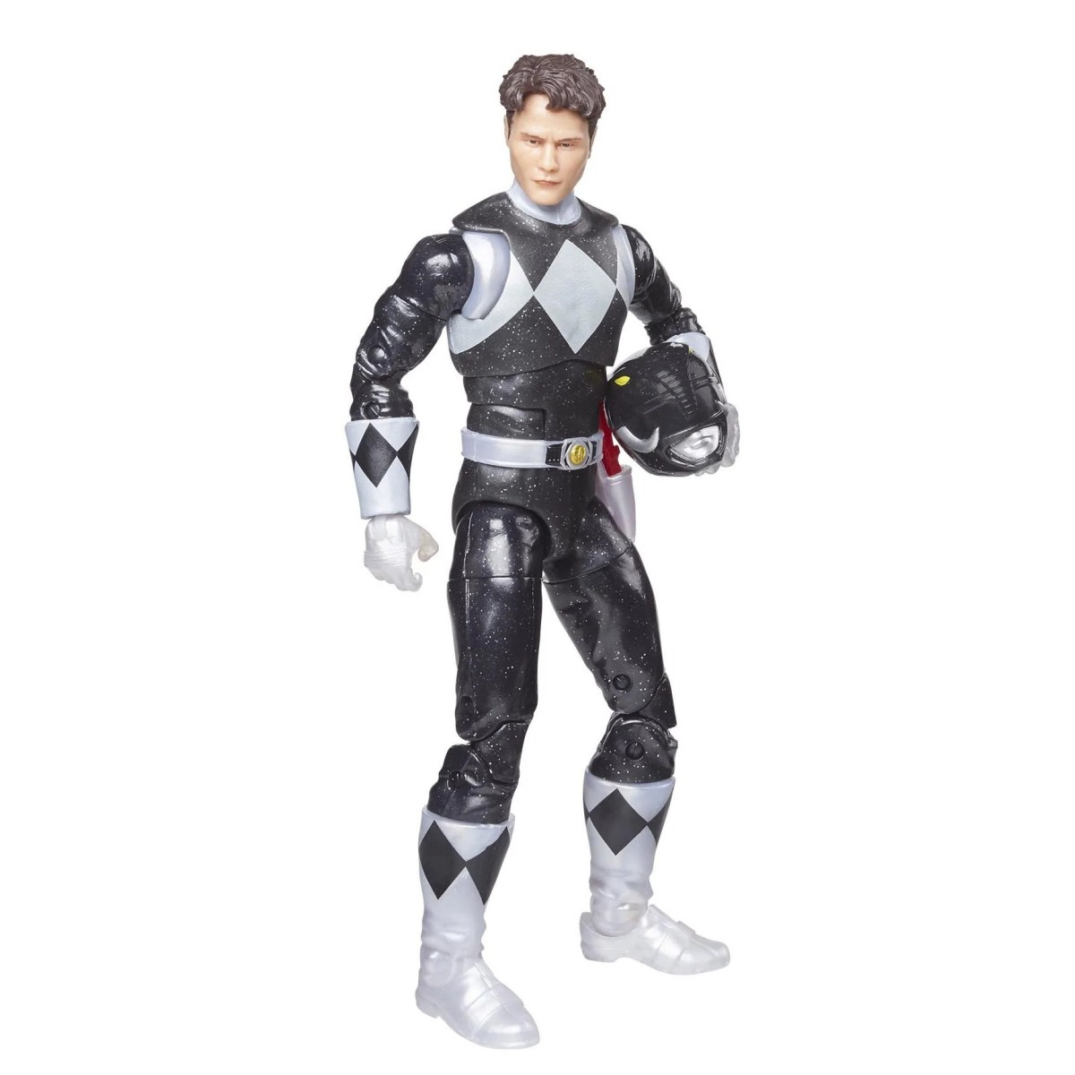 Hasbro - Collezione Fulmini - Ranger Nero Metallico - Mighty Morphin Power Rangers