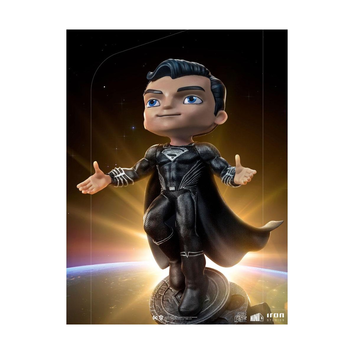 Iron Studios - Justice League Deluxe Superman Nero - Mini Co.