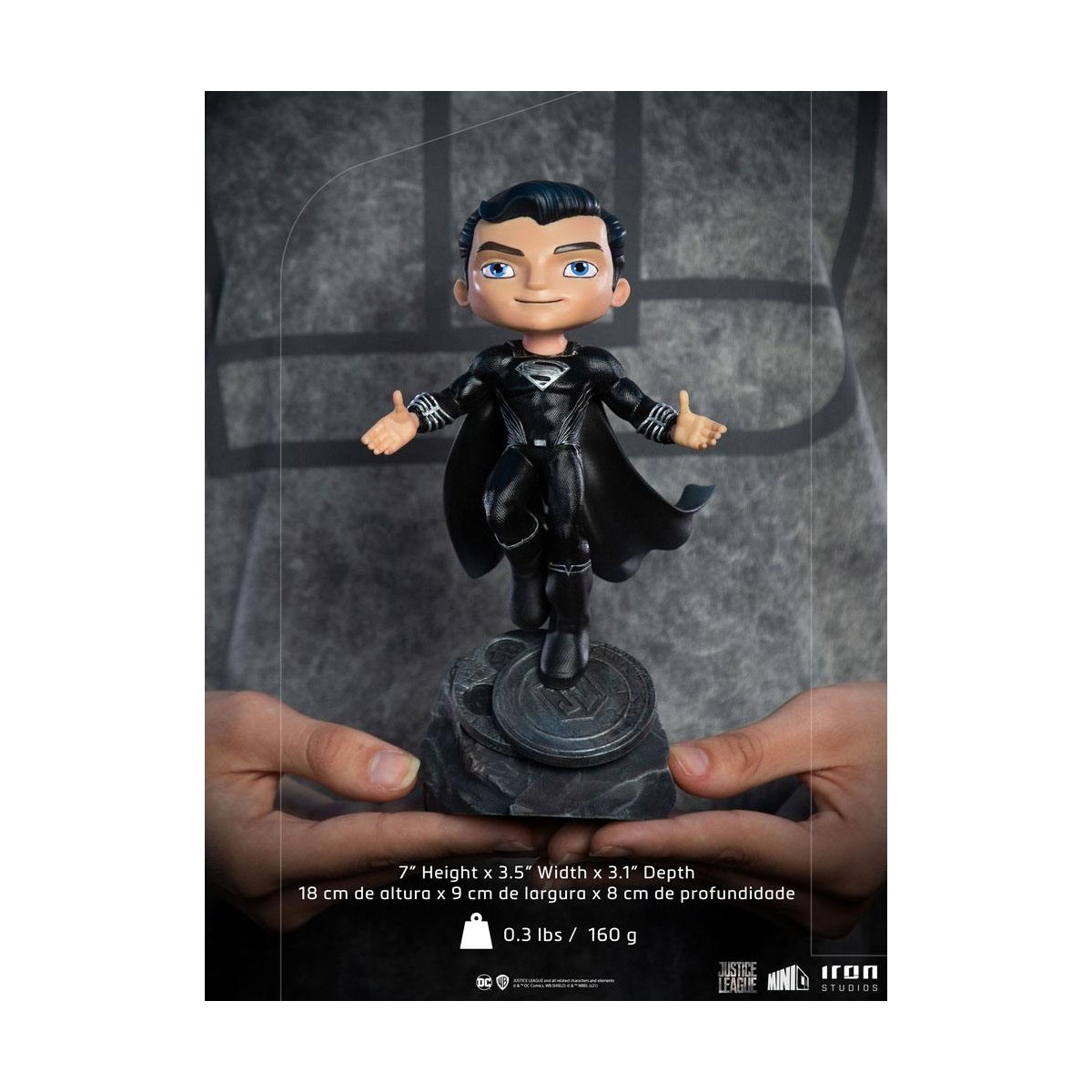 Iron Studios - Justice League Deluxe Superman Nero - Mini Co.
