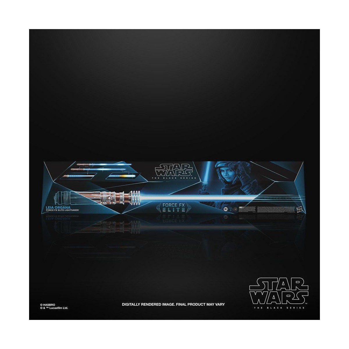 Hasbro - Spada laser Leia Organa Force Fx - Serie nera Replica Elite