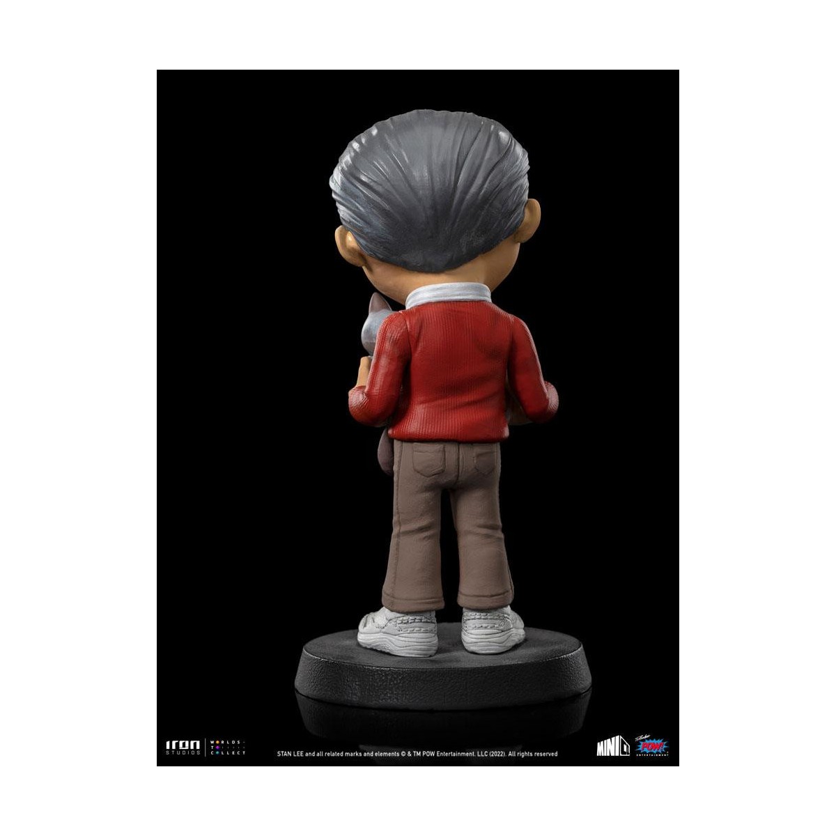 Iron Studios - Figura d'azione di Stan Lee con gatto brontolone - Mini Co.