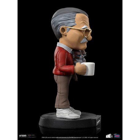 Iron Studios - Figura d'azione di Stan Lee con gatto brontolone - Mini Co.