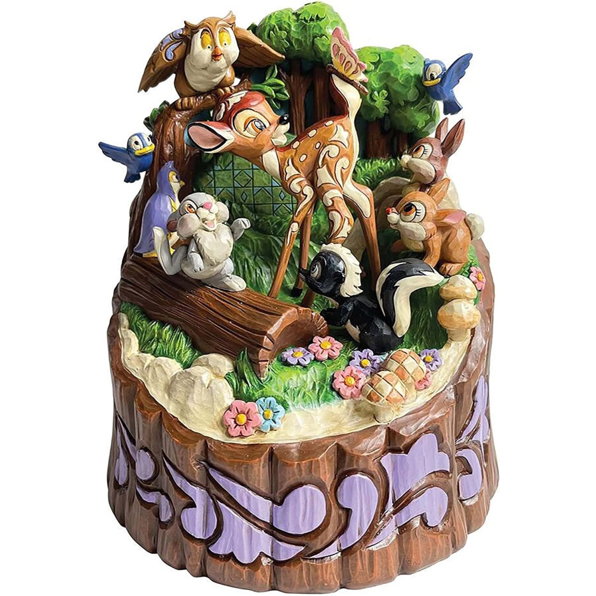 Enesco - Bambi scolpito a cuore - 80° Anniversario - Tradizione Disney di Jim Shore