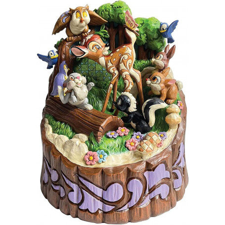 Enesco - Bambi scolpito a cuore - 80° Anniversario - Tradizione Disney di Jim Shore