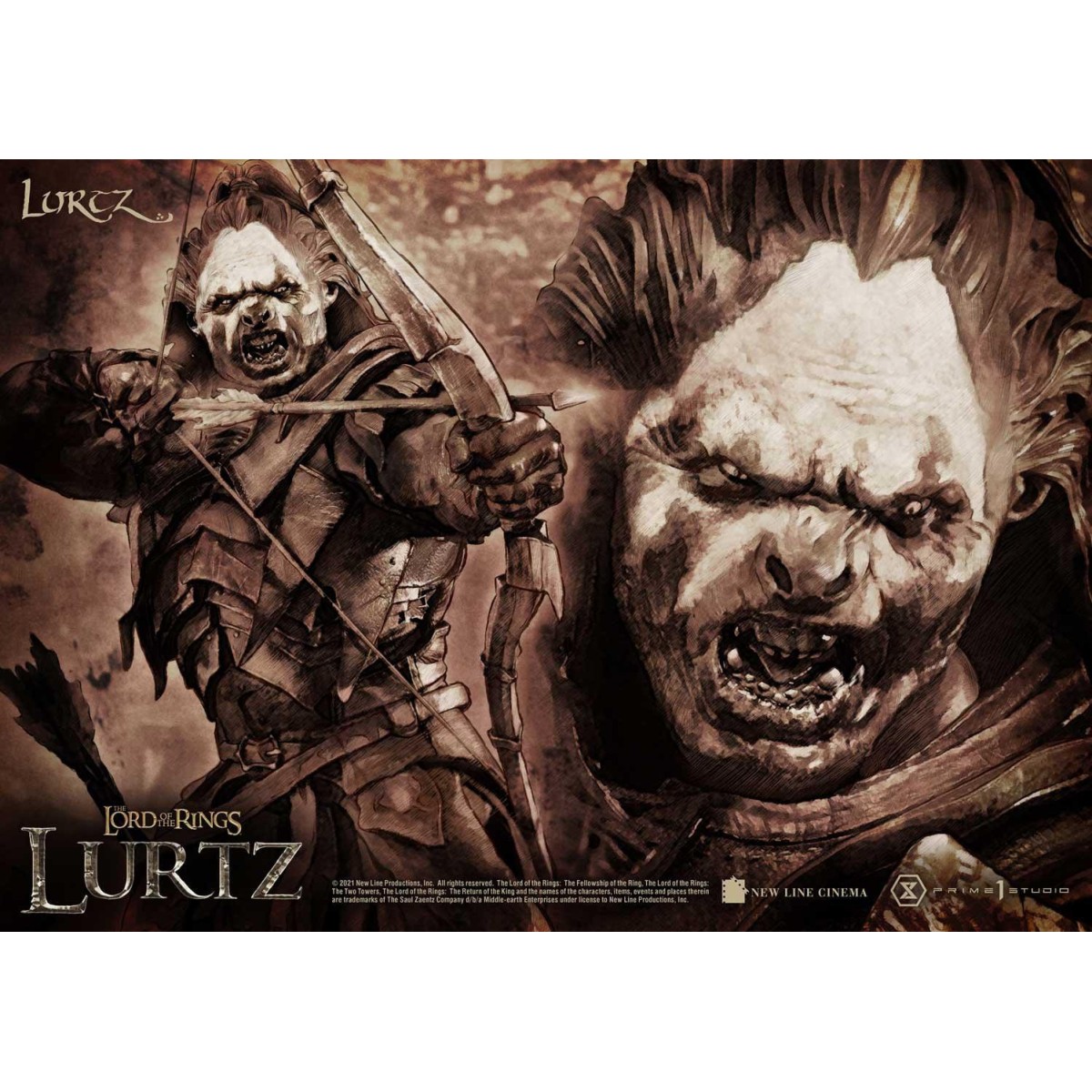 Prime 1 Studio - Lurtz Ex versione 1/4 - LOTR - Il Signore degli Anelli