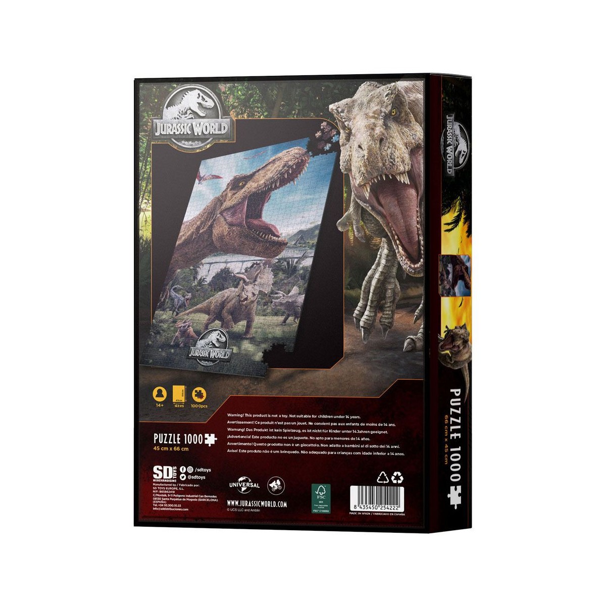 SD Toys - Puzzle Jurassic World - T-Rex 1000 pezzi