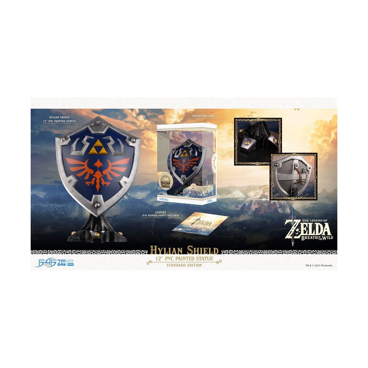 First 4 Figures - Zelda - Scudo di Hylian Edizione Standard - Statua in PVC di Breath of the Wild