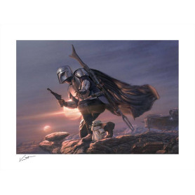Stampa d'arte di Star Wars - Din Djarin e Grogu: un clan di due - 46 x 61 cm