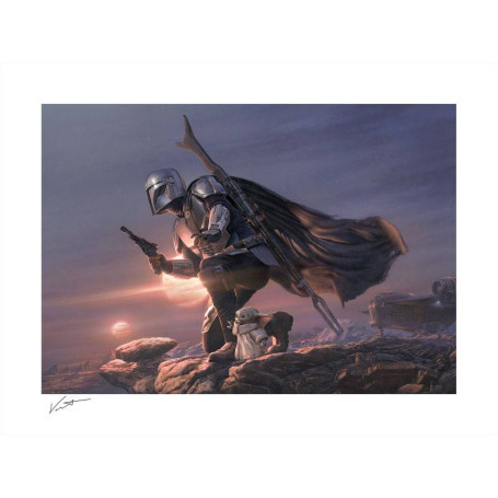 Stampa d'arte di Star Wars - Din Djarin e Grogu: un clan di due - 46 x 61 cm