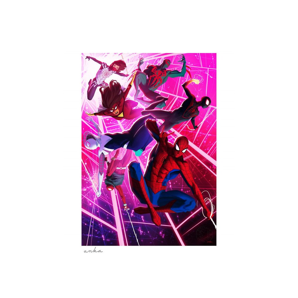 Stampa Marvel - Stampa d'arte Eroi dello Spider-Verse - 46 x 61 cm - Senza cornice